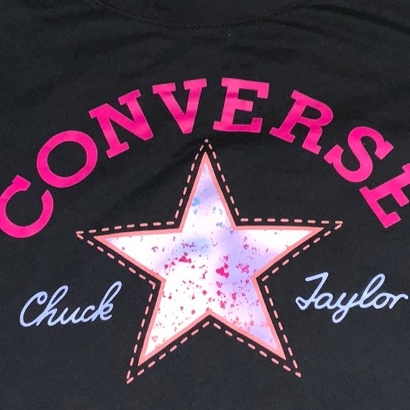 Girls Converse long sleeve top ( worn once ) - Picture 5 of 8